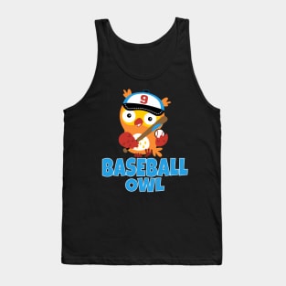 Cute baseball owl Tank Top